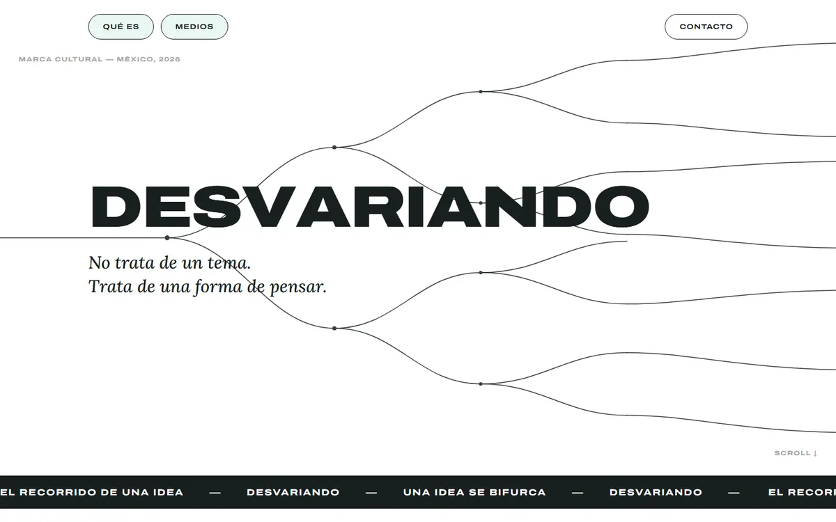 Desvariando, cuaderno editorial