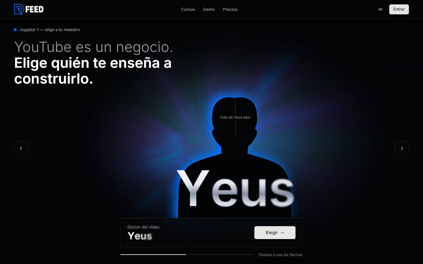 Demo de Dr. Feed: elige a tu maestro de video o de podcast