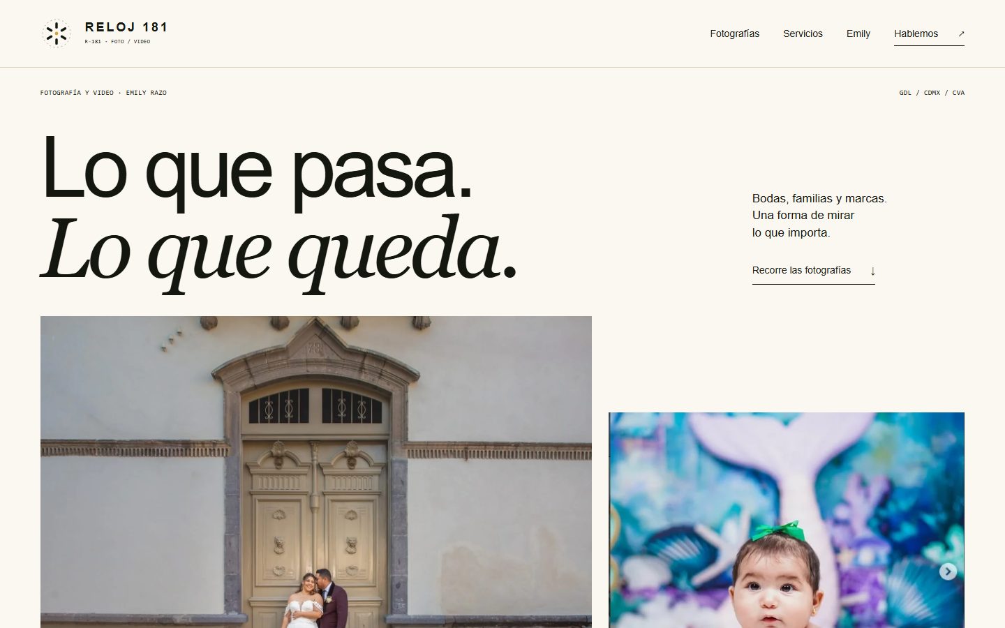 Portada de reloj181.shop: Lo que pasa. Lo que queda.